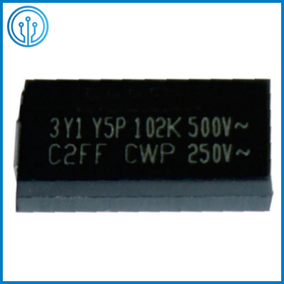 capsulagem plástica Chip Safety Capacitor 500VAC 10-4700pF Y5P Y5U Y5V de 11.4x6.0mm