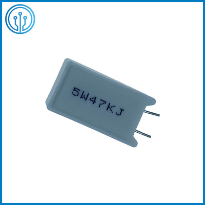 SQM através do resistor Wirewound fixo encaixotado cerâmico 5W 47K 5% do poder do cimento do furo